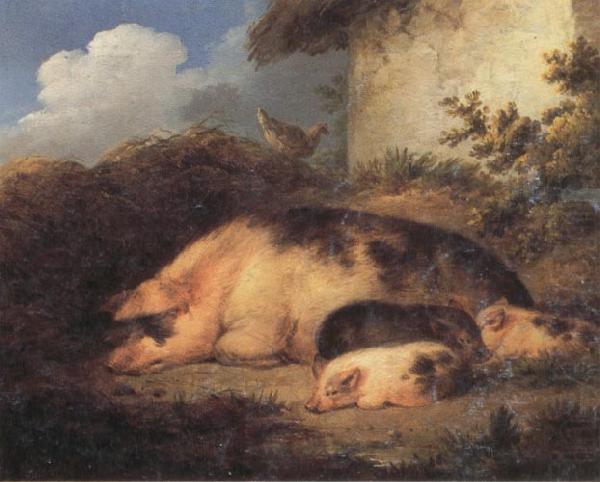 A Sow and Her Piglets, George Morland